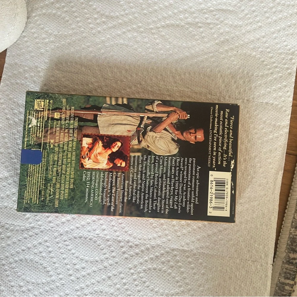 Vintage VHS Tape - The Last of the Mohicans